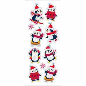 Sticker Weihnachten Pinguine on Ice