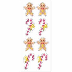 Sticker Weihnachten Zuckerstangen Lebkuchen