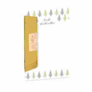 Briefset A4 DL Weihnachtswald, Frohe Weihn 5 Blätter, 5 Briefumschläge