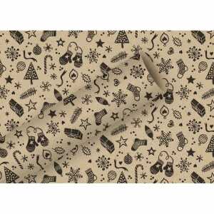 Geschenkpapier 2mx70cm Kraft Christ Things sw, By Nature