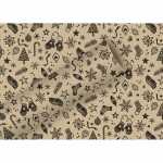 Geschenkpapier 2mx70cm Kraft Christ Things sw, By Nature
