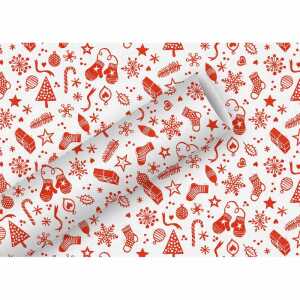 Geschenkpapier 2mx70cm Kraft Chris Things ws-rot, By Nature