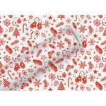 Geschenkpapier 2mx70cm Kraft Chris Things ws-rot, By Nature