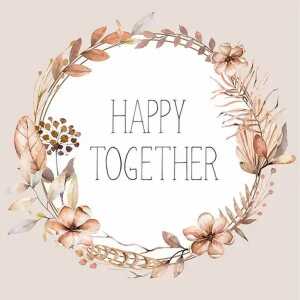 Servietten 33x33cm Happy Together, 20 Stück, 3-lagig, Braun + Company