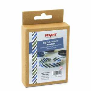 DIY Perlenarmband weben blau/grün/weiß 170x12mm,