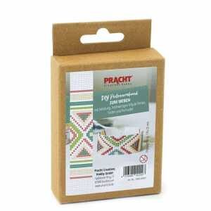 DIY Perlenarmband weben weiß/grün/orange 170x25mm,