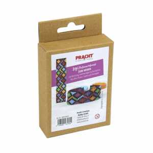 DIY Perlenarmband weben schwarz/bunt 170x26mm,