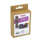 DIY Perlenarmband weben schwarz/bunt 170x26mm,