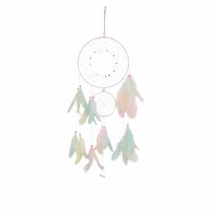 Bastel-Set Traumfänger rosa/weiß, indianisches Kultobjekt