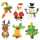 Sticker Diamond Painting Weihnachten Set, 6 Sticker, ca. 4,5cm