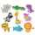 Sticker Diamond Painting Zootiere Set, 9 Sticker, ca. 4,5cm