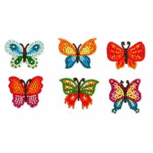 Sticker Diamond Painting Schmetterlinge Set, 6 Sticker, ca. 4,5cm