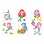 Sticker Diamond Painting Meerjungfrauen Set, 6 Sticker,...