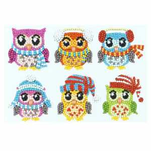 Sticker Diamond Painting Einhörner Set, 6 Sticker, ca. 4,5cm