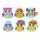 Sticker Diamond Painting Einhörner Set, 6 Sticker, ca. 4,5cm