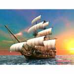 Diamond Painting Segelschiff 40x30cm, I farbig sortierte...