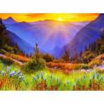 Diamond Painting Sonnenaufgang 40x30cm, farbig sortierte...