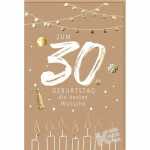 Zahlenkarte 30. Geburtstag Kerzen, Eulzer