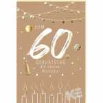 Zahlenkarte 60. Geburtstag Kerzen, Eulzer
