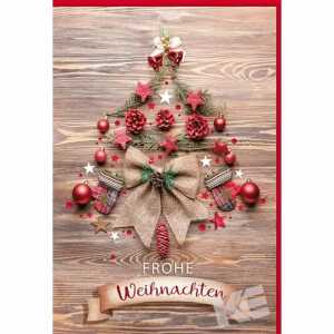 Weihnachtskarte Frohe Weihnachten Deko Baum, Eulzer