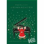 Weihnachtskarte Fröhliche Weihnachten Klavier, Eulzer