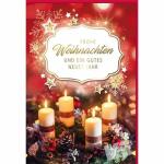 Weihnachtskarte Frohe Weihnachten Adventskerzen, Eulzer