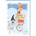 Weihnachtskarte Fröhliche Weihnachten Fahrrad, Eulzer