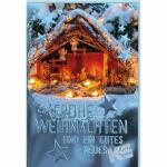 Weihnachtskarte Frohe Weihnachten Krippe, Eulzer