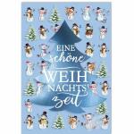 Weihnachtskarte Schöne Weihnachtszeit Schneemann,...