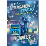 Glückwunschkarte Schulanfang Drachenstark, Eulzer