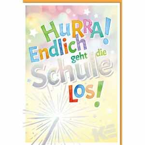 Glückwunschkarte Schulanfang Hurra!, Eulzer