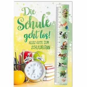 Glückwunschkarte Schulanfang Wecker, Eulzer