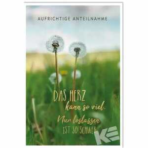 Trauerkarte Pusteblumen Das Herz kann so viel., Eulzer