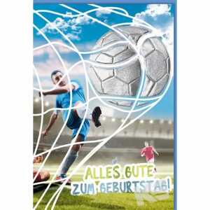 Glückwunschkarte Geburtstag Fußballspieler, Eulzer