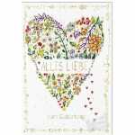 Glückwunschkarte Geburtstag Blumenherz, Eulzer