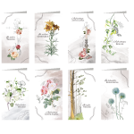 SKOR Trauerkarten Blumenmotiv, sortiert 10,0 x 18,0 cm 1St