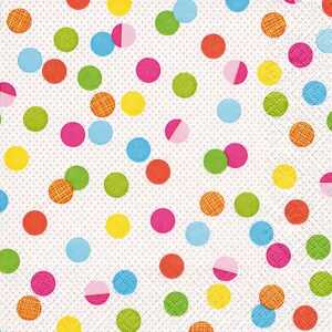 Serviette 33x33cm FSC-Mix Party Dots, 3-lagig, 20 Stück