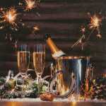Serviette 33x33cm FSC-Mix New Years Eve, 3-lagig, 20...