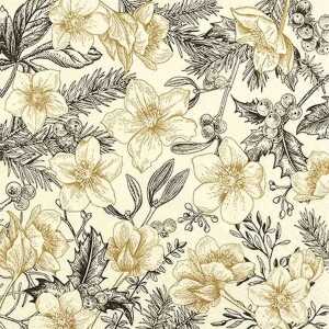 Serviette 33x33cm FSC-Mix Modern Christmas Rose, 3-lagig, 20 Stück