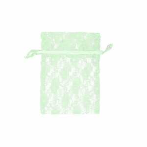 Spitzesäckchen 13x18cm Muster mintgrün, Blumenmuster