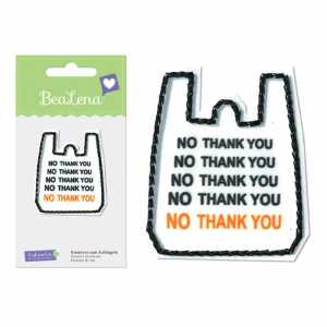 Aufbügler NO THANK YOU 5,2x6cm