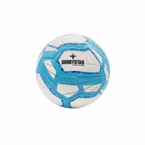 DERBYSTAR Street Soccer Fußball Gr. 5 weiß/blau, matte Oberfläche