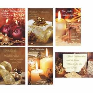Weihnachtskarten 100er 6fach sortiert 4033683206755