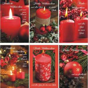 Weihnachtskarten 100er 6fach sortiert 4033683207752