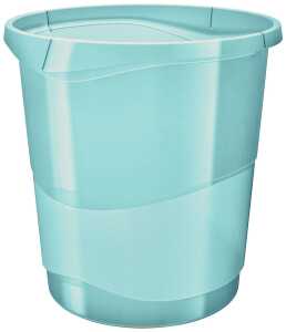 Papierkorb ColourBreeze 14l transparent blau, Leitz