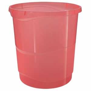 Papierkorb ColourBreeze 14l transparent koralle, Leitz