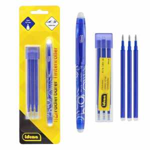 Idena Tintenroller 0,7mm radierbar blau 3 Minen