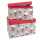 Geschenkboxen Santa auf Fahrrad L 2er FSC-Mix, 2-teiliges Boxen-Set
