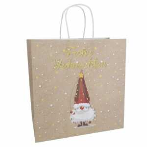Geschenktasche WH Wichtel 28x28cm FSC-Mix, Kraftpapier 28 x 28 x 15 cm