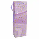 Idena Flaschentasche Dot lila 12x35x9cm FSC-Mix,...